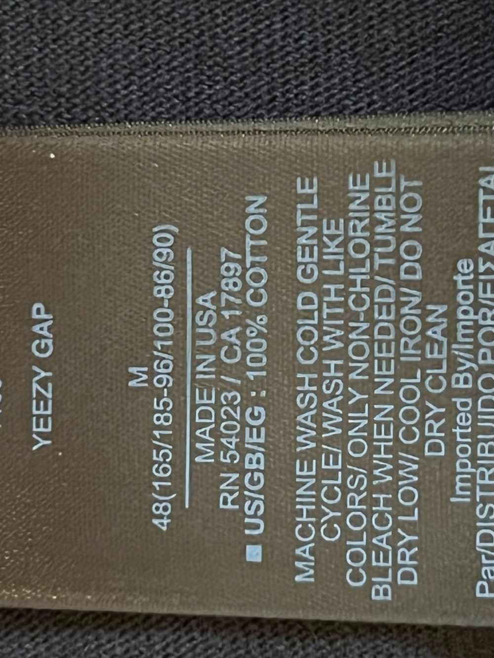 Yeezy Gap Balenciaga Dove LS T Black M - Picture 8 of 15